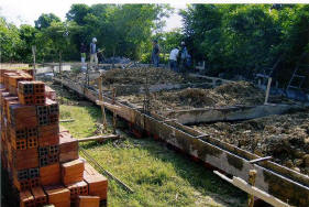 Ground breaking for the church in Chrab Krasang, Battamburg, Cambodia